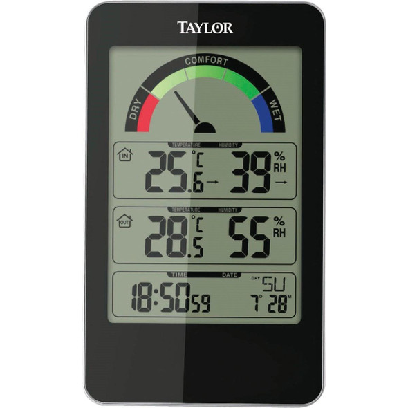 1732 Taylor Fahrenheit & Celsius Digital 14 to 122 F, -10 to 50 C Hygrometer & Thermometer