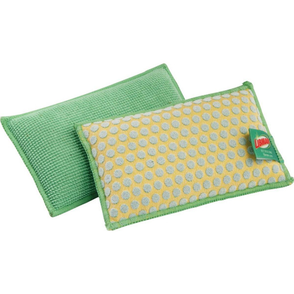 336 Libman 5 In. x 3 In. Yellow & Green  Kitchen & Bath StayFresh Sponge (2-Count)
