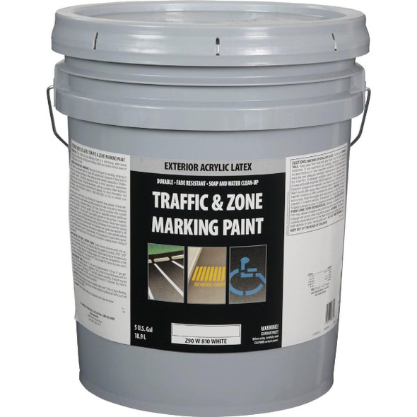 Z90W00810-20 Traffic & Zone White Latex 5 Gal. Traffic Paint