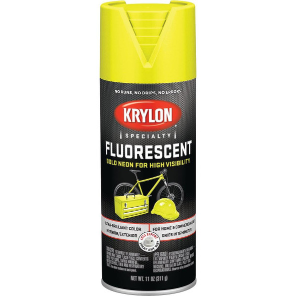 K03104888 Krylon 11 Oz. Fluorescent Spray Paint, Lemon Yellow