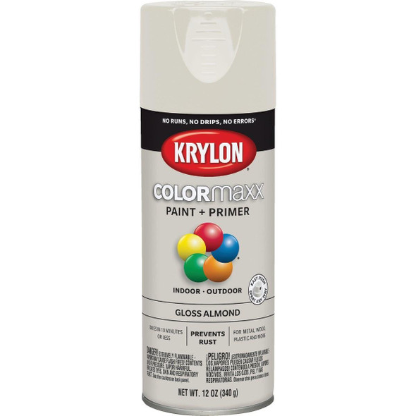 K05500007 Krylon ColorMaxx 12 Oz. Gloss Spray Paint, Almond