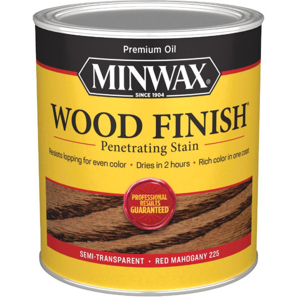 70007444 Minwax Wood Finish Penetrating Stain, Red Mahogany, 1 Qt.