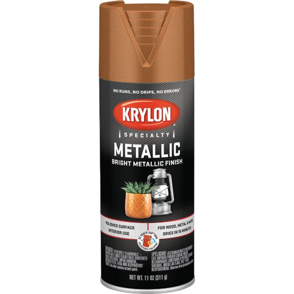 K01709A77 Krylon Metallic 12 Oz. Gloss Spray Paint, Copper