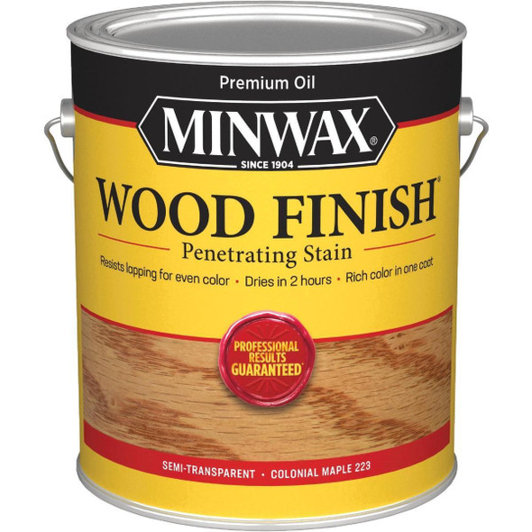 71005000 Minwax Wood Finish Penetrating Stain, Colonial Maple, 1 Gal.