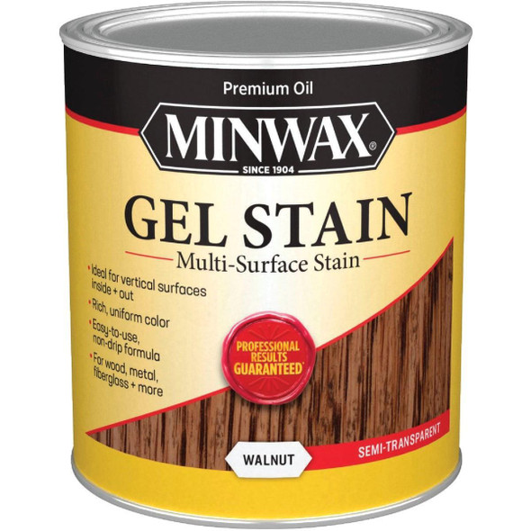 66060000 Minwax Gel Stain, Walnut, 1 Qt.