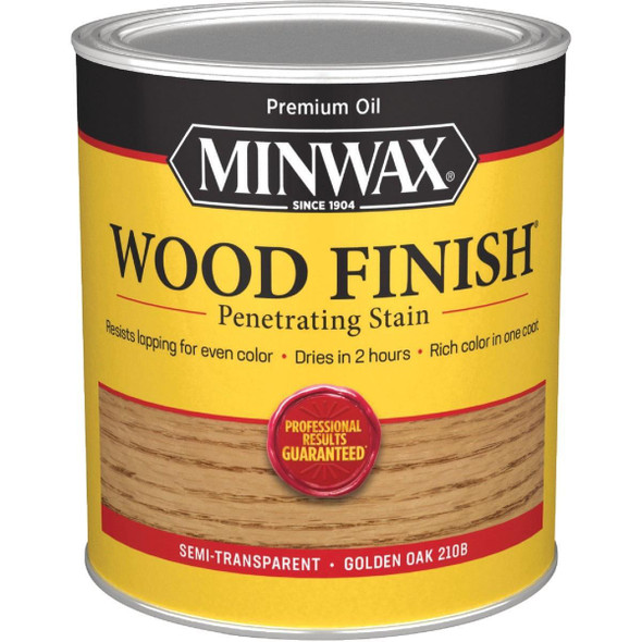 70001444 Minwax Wood Finish Penetrating Stain, Golden Oak, 1 Qt.