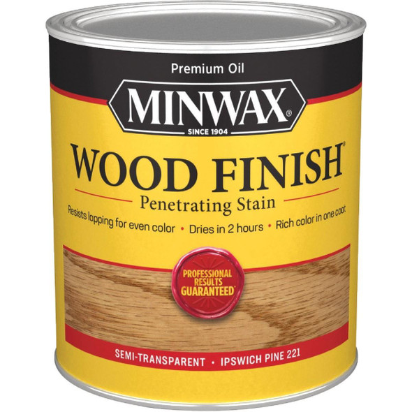 70004444 Minwax Wood Finish Penetrating Stain, Ipswich Pine, 1 Qt.