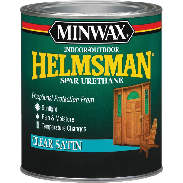 63205444 Minwax Helmsman Satin Clear Spar Urethane, 1 Qt.