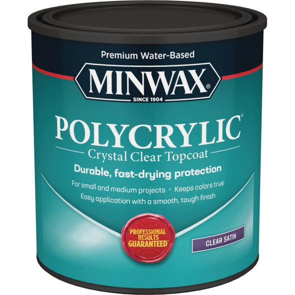 63333444 Minwax Polycrylic 1 Qt. Satin Water Based Protective Finish