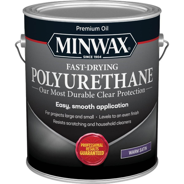 319020000 Minwax VOC Satin Fast-Drying Interior Polyurethane, 1 Gal.