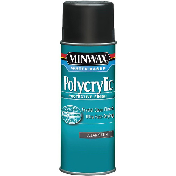 33333000 Minwax Satin Polycrylic Spray Protective Finish Spray Varnish, 11.5 Oz.