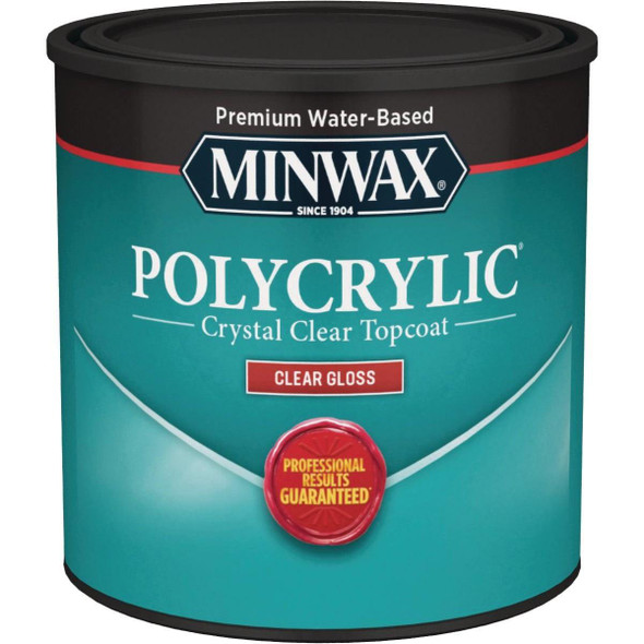 255554444 Minwax Polycrylic 1/2 Pt. Gloss Water Based Protective Finish