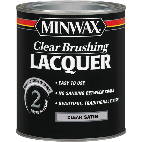 155100000 Minwax Satin Clear Brushing Lacquer, 1 Qt.
