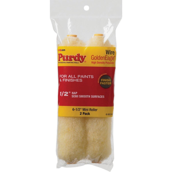 140605063 Purdy Golden Eagle 6-1/2 In. x 1/2 In. Mini Knit Fabric Roller Cover (2-Pack)