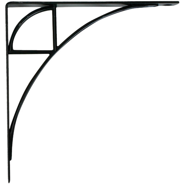 200OP BLK 8 Knape & Vogt 200 Series Oak Park 8 In. Black Steel Shelf Bracket