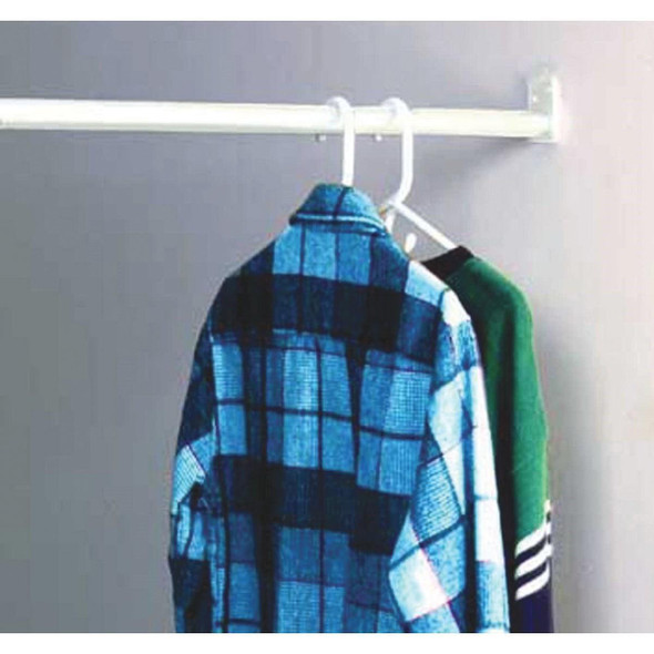 PB22-18/30WT John Sterling Closet-Pro 18 In. to 30 In. x 1 In. Adjustable Closet Rod, White