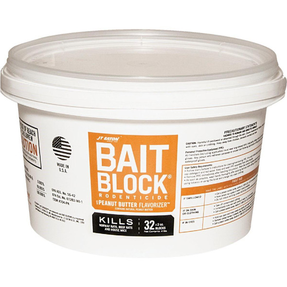 704-PN JT Eaton Bait Block Bar Rat And Mouse Poison (32 per Pail)
