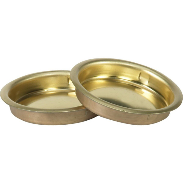 30-3PPK2 Johnson Hardware 2-1/8 In. Dia. Brass Snap-In Flush Cup Pocket Door Pull (2-Count)