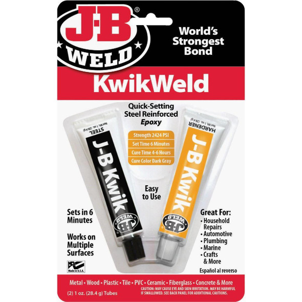 8276 J-B Weld (2) 1 Oz. KwikWeld Epoxy