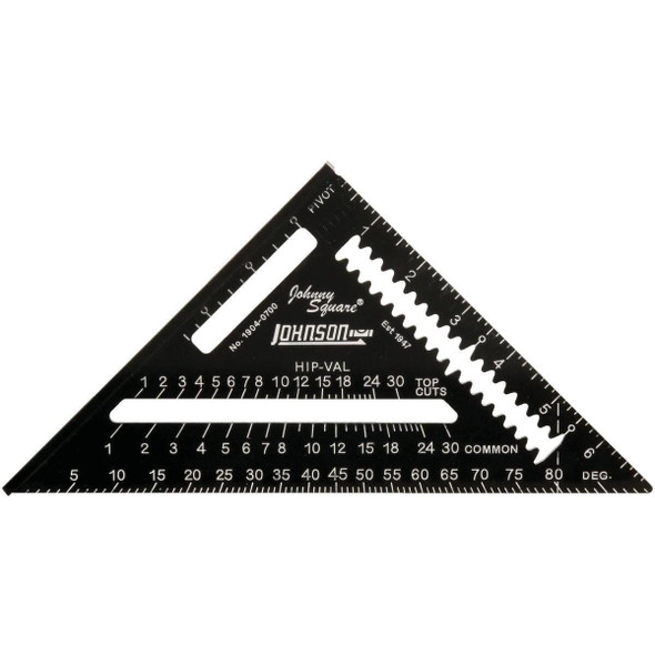 1904-0700 Johnson Level Johnny Square 7 In. Aluminum Professional Easy-Read Rafter Square