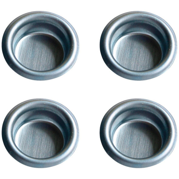 15-15PK3 Johnson Hardware 3/4 In. Dia. Satin Nickel Flush Cup Pocket Door Pull (4-Count)