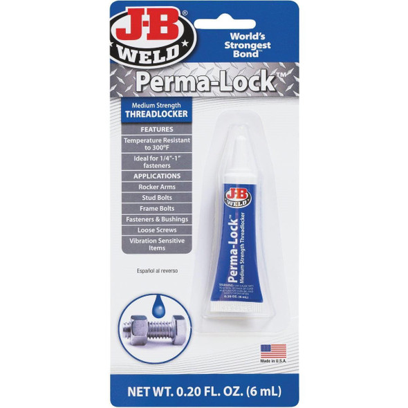 24206 J-B Weld Perma-Lock 0.20 Oz. Blue Threadlocker