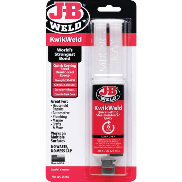 50176 J-B Weld 0.85 Oz. KwikWeld Epoxy, Syringe