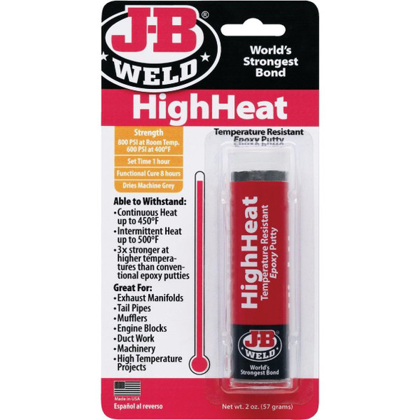 8297 J-B Weld HighHeat 2 Oz. Gray Epoxy Putty