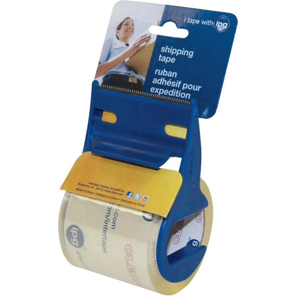 3196 IPG 2 In. x 17.5 Yd. Clear Ready Edge Tape On Dispenser