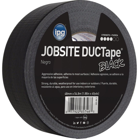 20C-BK2 Intertape DUCTape 1.88 In. x 60 Yd. General Purpose Duct Tape, Black