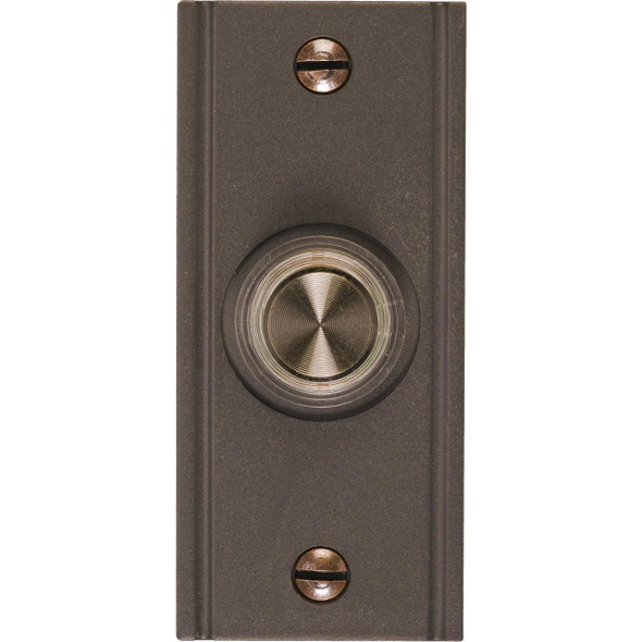 SL-716-00 Heath Zenith Wired Oil Rubbed Bronze Metal Body LED Lighted Doorbell Push-Button