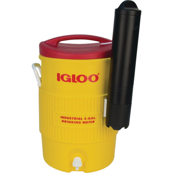 11863 Igloo 5 Gal. Yellow Industrial Water Jug with Cup Dispenser