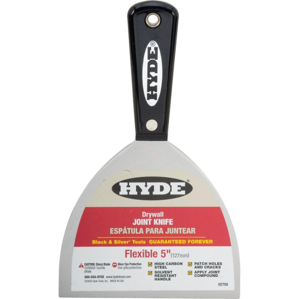 02750 Hyde Black & Silver Professional 5 In. Flexible Joint Knife