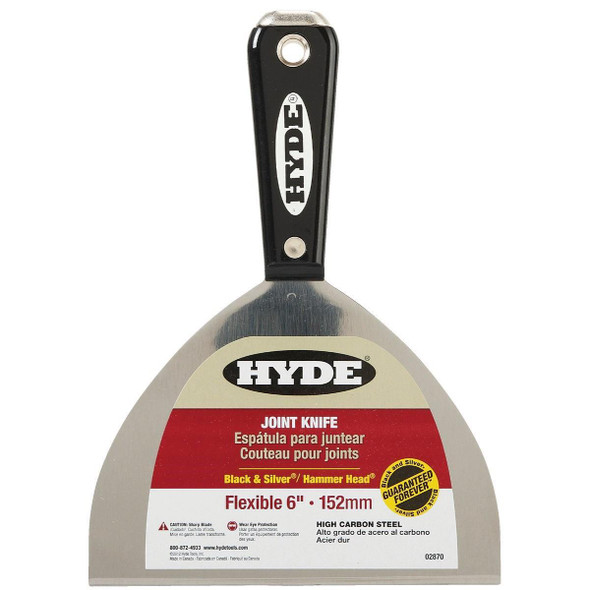 02870 Hyde Black & Silver 6 In. High-Carbon Steel Joint Knife