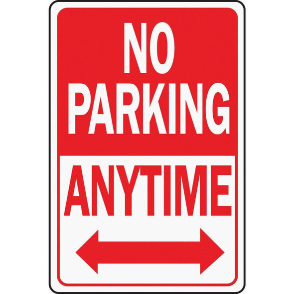 HW-1 Hy-Ko Heavy-Duty Aluminum Sign, No Parking Anytime