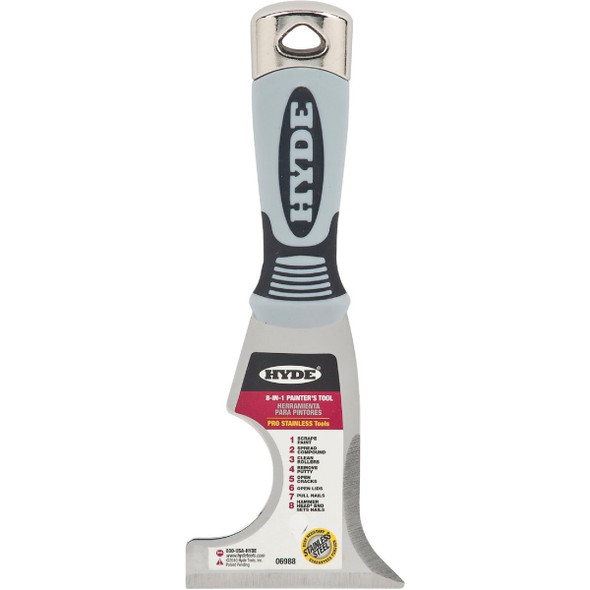 06988 Hyde Pro Stainless 8-In-1 Multi-Purpose Painter's Tool