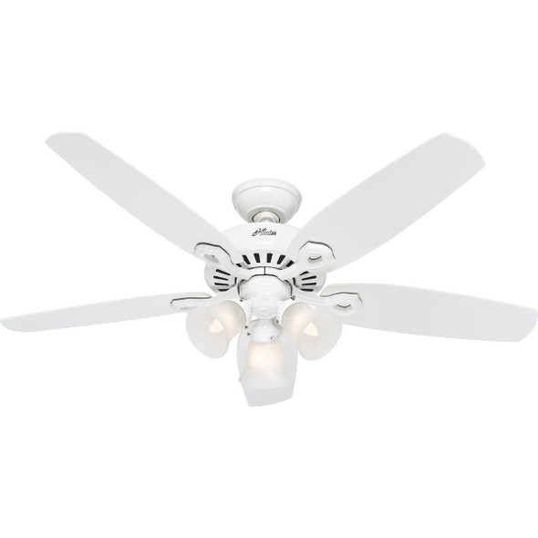 53236 Hunter Builders Plus 52 In. White Ceiling Fan with Light Kit
