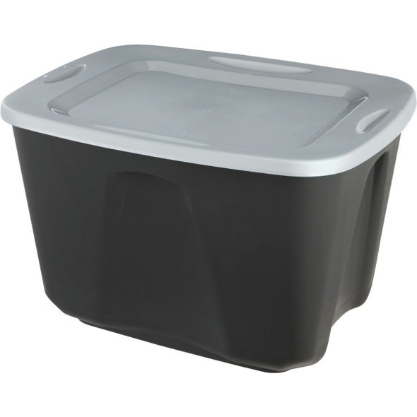 6618BKTS.128 Homz 18 Gal. Black Stackable Tote