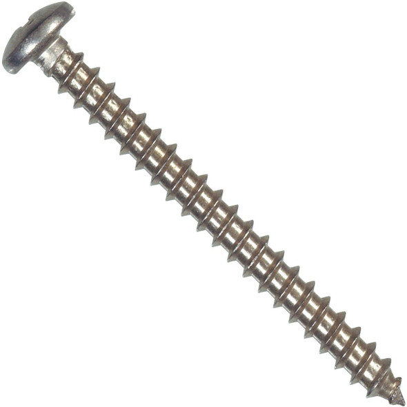 823338 Hillman #14 x 1 In. Phillips Pan Head Stainless Steel Sheet Metal Screw (100 Ct.)