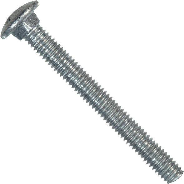 812512 Hillman 1/4 In. x 2 In. Grade 2 Galvanized Carriage Bolt (100 Ct.)