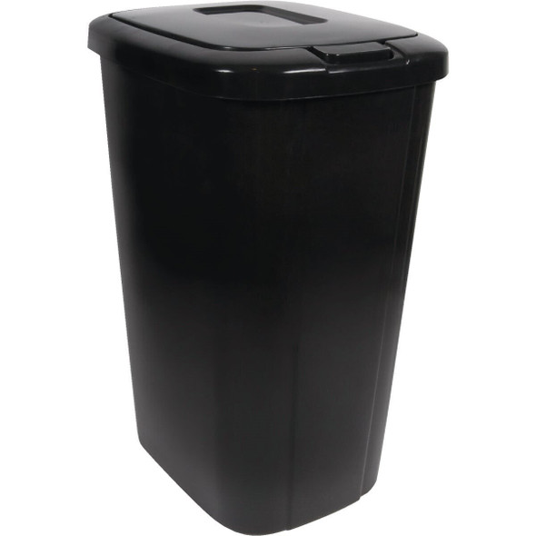 HFT-2166075-4 Hefty 53 Qt. Black Wastebasket with Lid