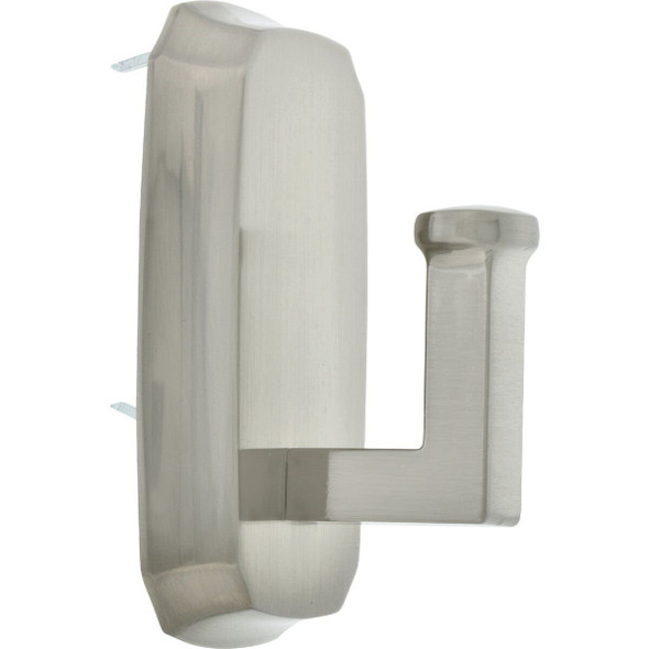 515808 Hillman High and Mighty 15 Lb. Capacity Satin Nickel Scallop Decorative Hook