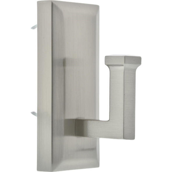 515810 Hillman High and Mighty 15 Lb. Capacity Satin Nickel Rectangular Decorative Hook