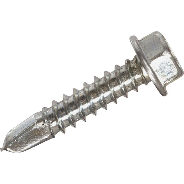 560338 Hillman #10 - 16 x 2 In. Hex Washer Head Self-Drilling Sheet Metal Screw (100 Ct.)