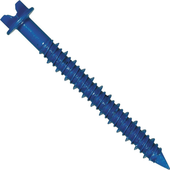 41554 Hillman 3/16 In. x 1-3/4 In. Slotted Hex Washer Tapper Concrete Screw (25 Ct.)