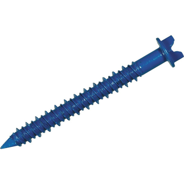 41553 Hillman 3/16 In. x 1-1/4 In. Slotted Hex Washer Tapper Concrete Screw (25 Ct.)