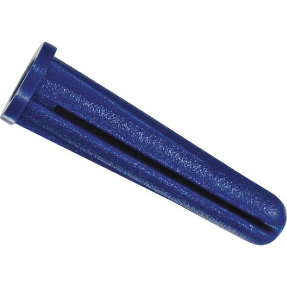 41404 Hillman #10 - #12 Thread x 1-1/2 In. Blue Conical Plastic Anchor (25 Ct.)
