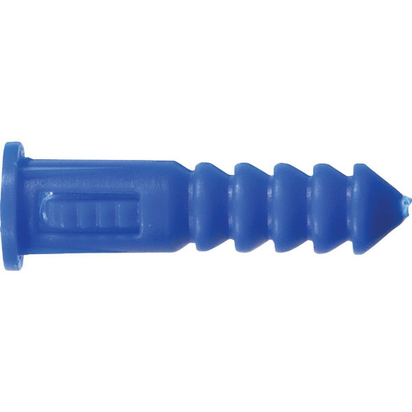 370329 Hillman #8 - #10 - #12 Thread x 1-1/4 In. Blue Ribbed Plastic Anchor (100 Ct.)