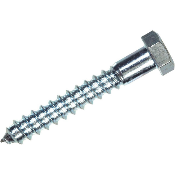 230003 Hillman 1/4 In. x 1 In. Zinc Hex Lag Screw (100 Ct.)