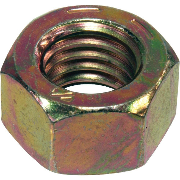 180400 Hillman 1/4 In. 20 tpi Grade 8 Yellow Dichromate Hex Nuts (100 Ct.)